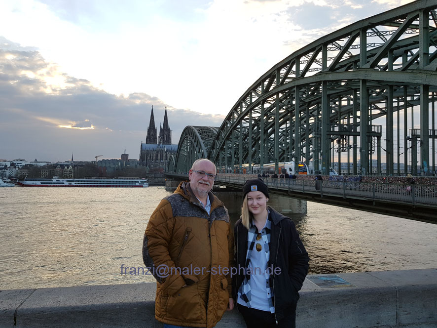 Zwei Maler am Rhein