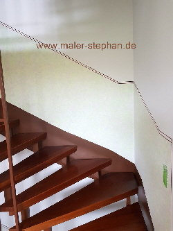 Wickeltechnik im Treppenbereich mit Zierstrichen